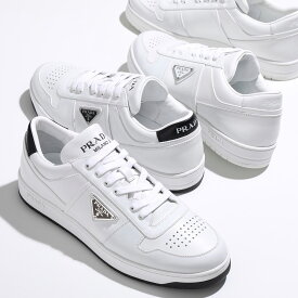 PRADA プラダ スニーカー 2EE364 3LJ6 3LL2 メンズ ダウンタウン レザー トライアングルロゴ メタルロゴ 軽量ソール シューズ 靴 カラー2色