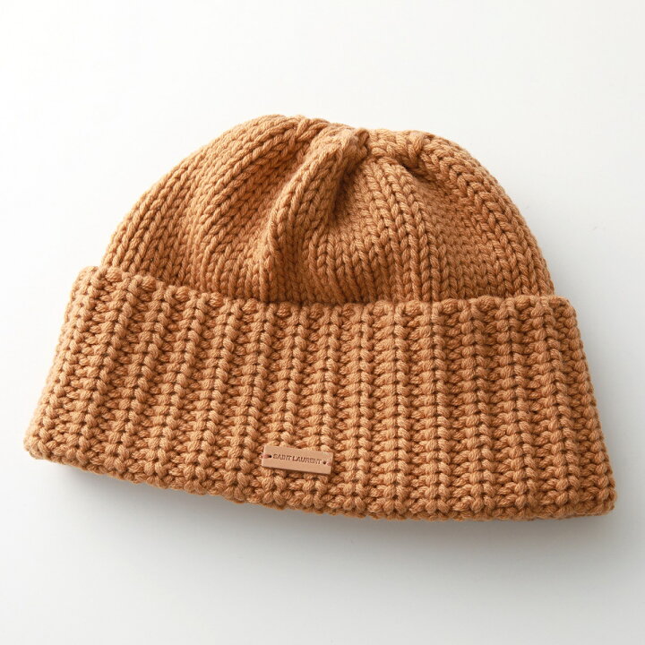 楽天市場】SAINT LAURENT サンローラン ニット帽 KNITTED CUFF BEANIE 