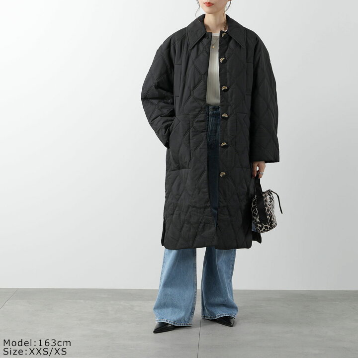 楽天市場】GANNI ガニー キルティングコート Quilt Raglan Midi Coat  