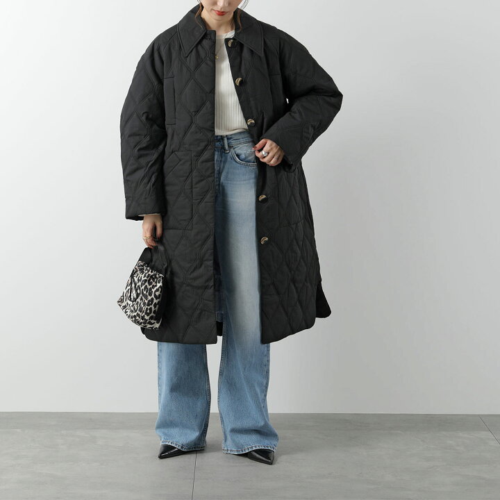 楽天市場】GANNI ガニー キルティングコート Quilt Raglan Midi Coat 