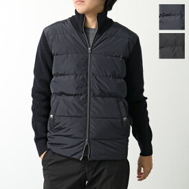 HERNO ヘルノ ブルゾン MP000126U 70061 メンズ ダウン カーディガン セーター スタンドカラー ニット切替 カラー2色 MP000126U700619300