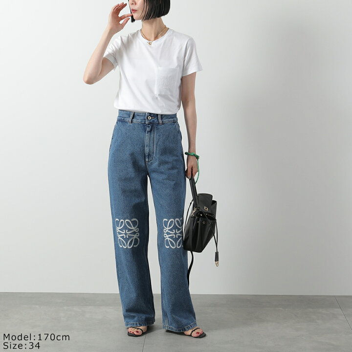 楽天市場】LOEWE ロエベ ジーンズ ANAGRAM BAGGY アナグラム バギー  