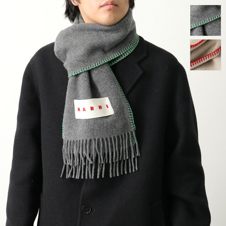楽天市場】 MARNI マルニ マフラー SCZC0068Y0 UAW031 メンズ ロゴ 