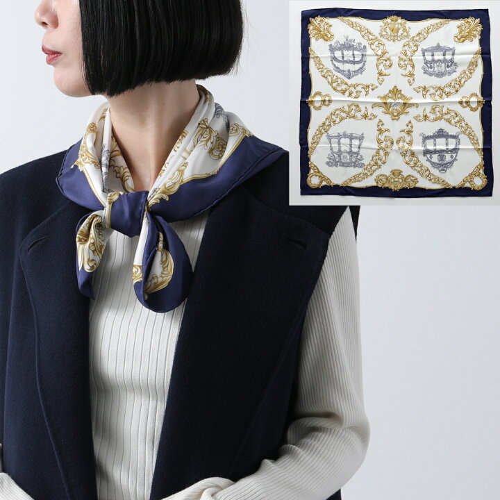 楽天市場】HERMES エルメス スカーフ CARRE カレH 70×70 981754S  