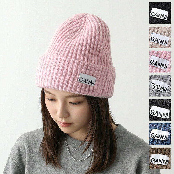 楽天市場】GANNI ガニー ニット帽 Structured Rib Beanie A4429 A6051 