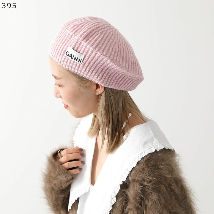 楽天市場】GANNI ガニー ベレー帽 Structured Rib Beret A4430 A6055