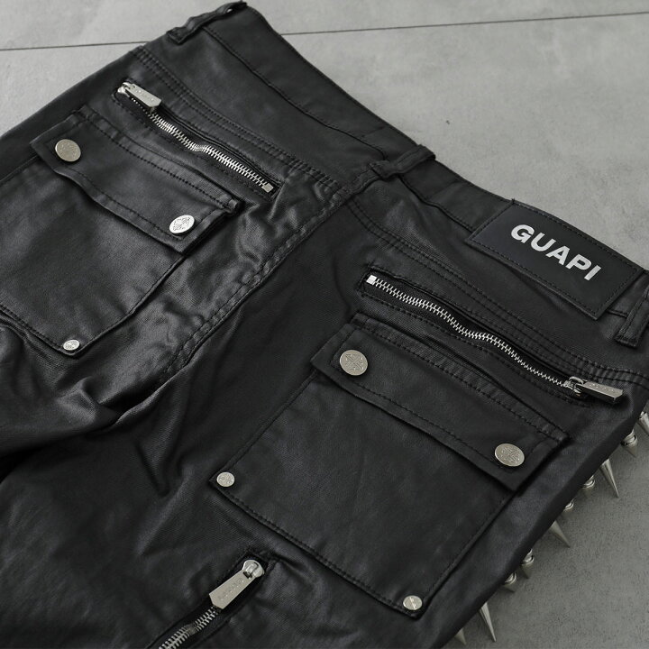 GUAPI グアピ オールブラック スーパースタックチェーンデニム 新品 28 