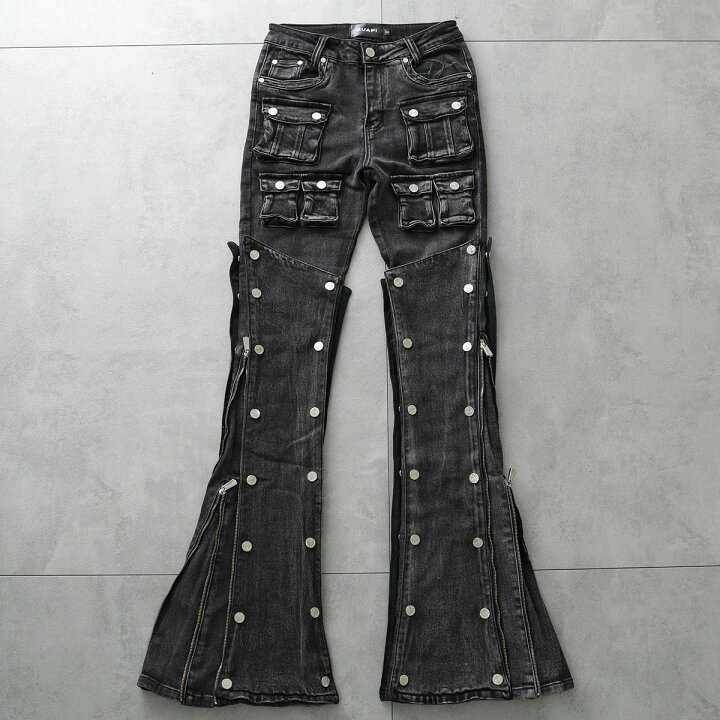 楽天市場】GUAPI グアピ ジーンズ Iron Grey Stacked Premium  