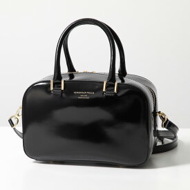 CHRISTIAN VILLA クリスチャンヴィラ ボストンバッグ 6337 レディース レザー エナメル ショルダーバッグ 鞄 NERO