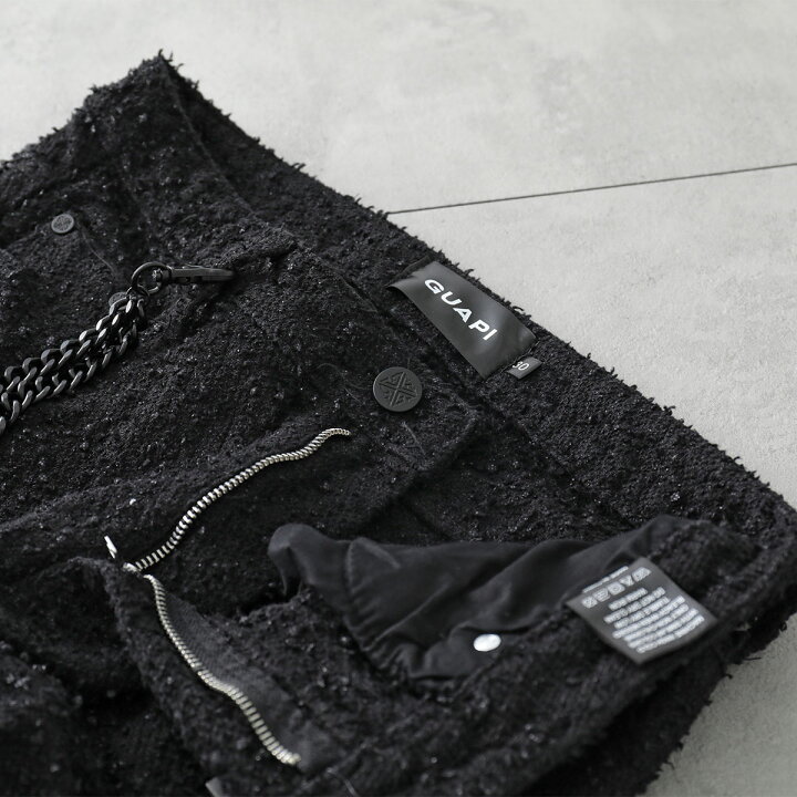 楽天市場】GUAPI グアピ ジーンズ All Black Super Stacked Denim 