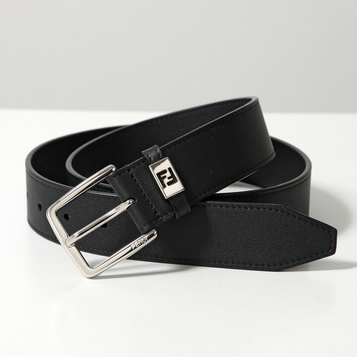 楽天市場】FENDI フェンディ ベルト 7C0529 ARCB メンズ レザー FENDI FFロゴバックル スクエアベルト ブラック