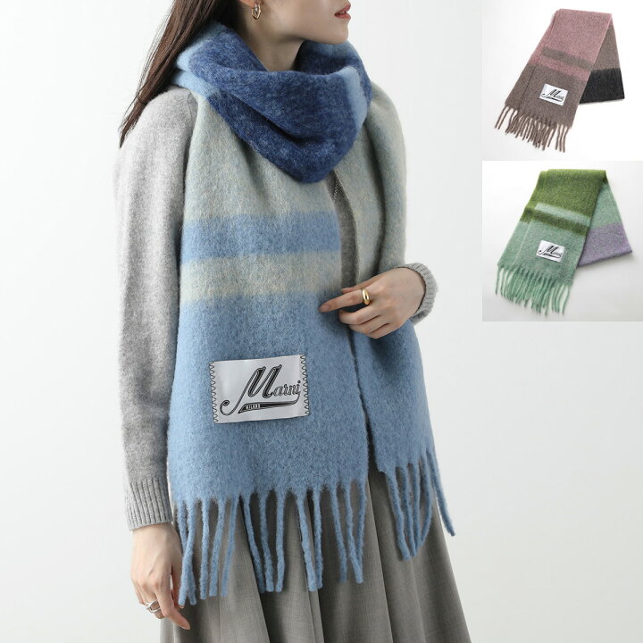 楽天市場】MARNI マルニ マフラー SCMC0122Y0 UAW037 レディース ロゴ 