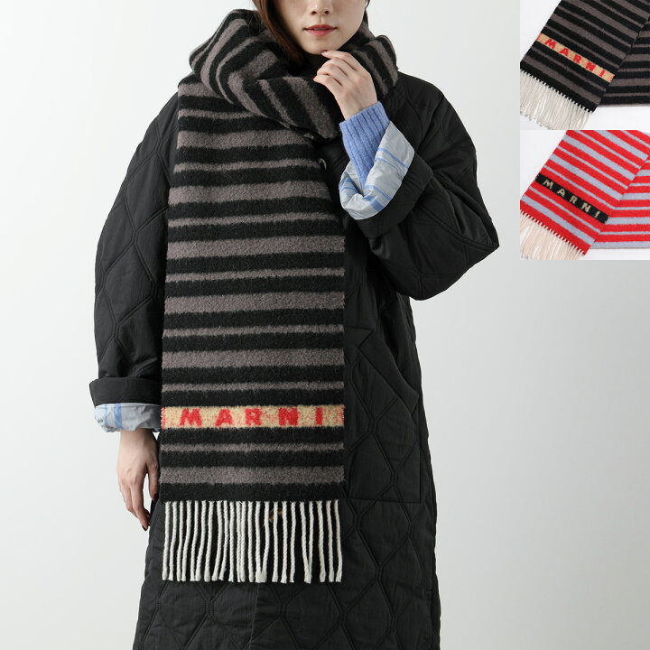 楽天市場】MARNI マルニ マフラー SCMC0120Y0 UAW034 レディース ロゴ  