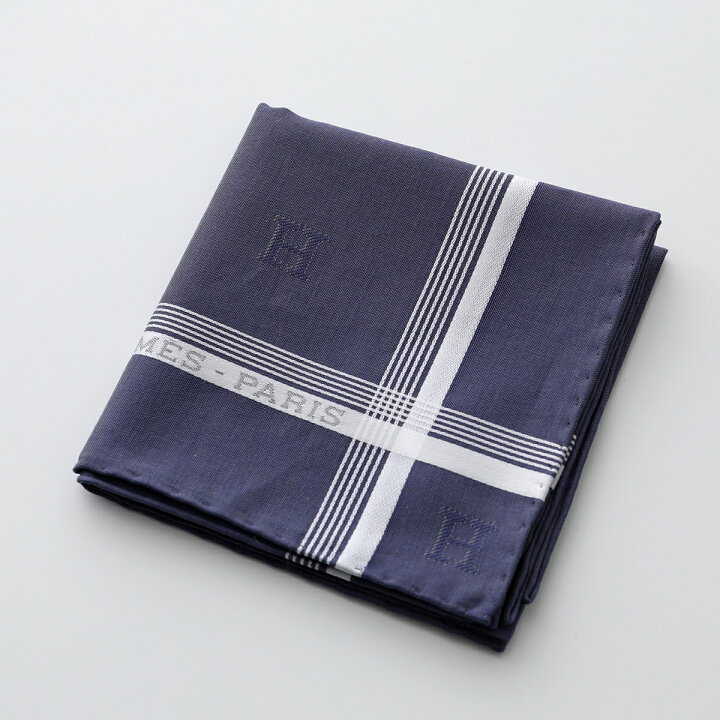 楽天市場】HERMES エルメス ハンカチ 46×46 Hレリーフ ジャガードH  