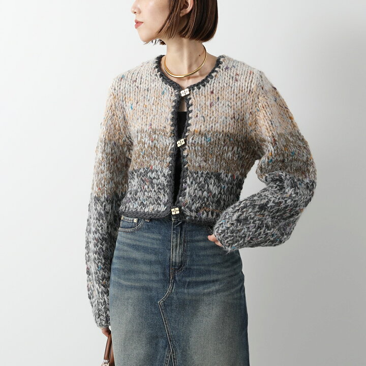 楽天市場】GANNI ガニー カーディガン Striped Chunky Marled Handknit  
