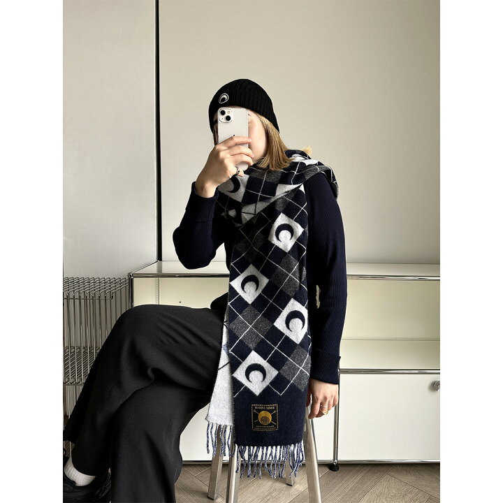 楽天市場】Marine Serre マリーン セル マフラー Scarf USA020A  