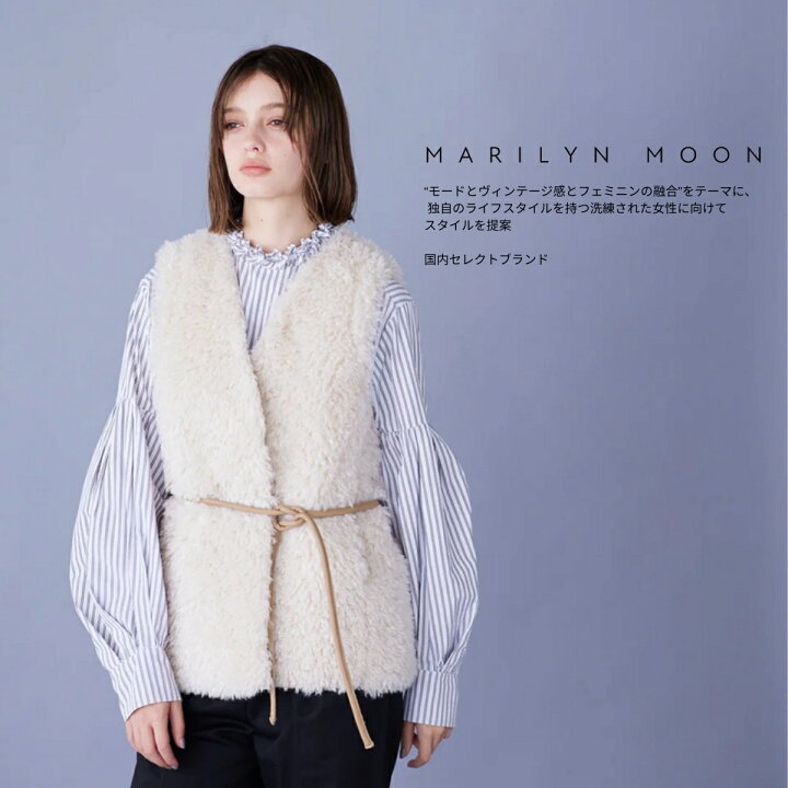 楽天市場】MARILYN MOON マリリンムーン ファー ベスト belted fake 