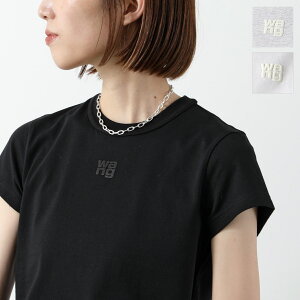 ALEXANDER WANG �A���L�T���_�[���� T�V���c ESSENTIAL JSY SHRUNK TEE W/PUFF LOGO��BOUND NECK 4CC3221358 4CC3241521 ���f�B�[�X ���� �J�b�g�\�[ �J���[3�F