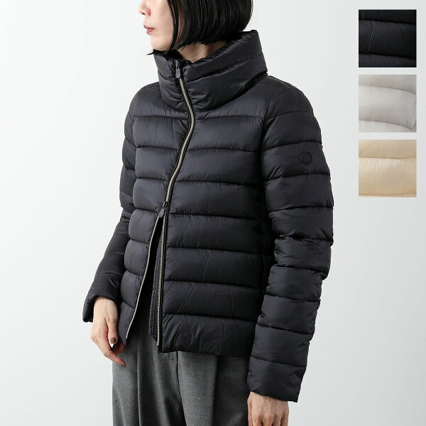 SAVE THE DUCK セイブザダック エコダウン ELSIE エルシー D30520W IRIS21 レディース ナイロン ジャケット 中綿 スタンドネック ロゴパッチ 軽量 カラー3色