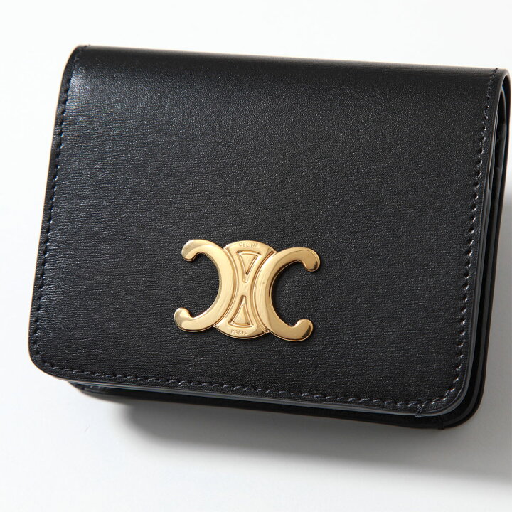 楽天市場】CELINE セリーヌ 二つ折り財布 TRIOMPHE COMPACT WALLET  