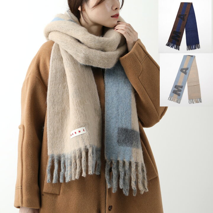楽天市場】MARNI マルニ マフラー SCMC0128Y0 UAW041 レディース ロゴ 