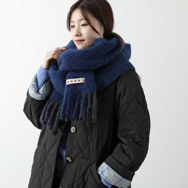 楽天市場】MARNI マルニ マフラー SCMC0128Y0 UAW041 レディース ロゴ 