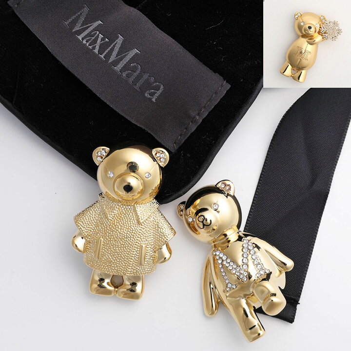 楽天市場】MAX MARA マックスマーラ ブローチ TEDDYBROOCH SHINY 