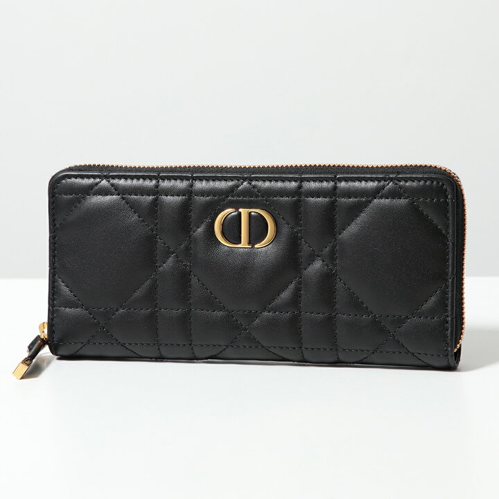 Dior ディオール ラウンド長財布 ラウンド長財布 ブラック系 レザー  