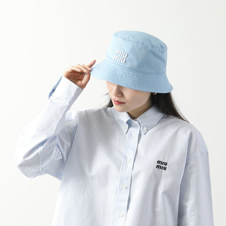 美品☆Miu Miu ミュウ ミュウ 5HC196 コットン100％ ロゴデザイン