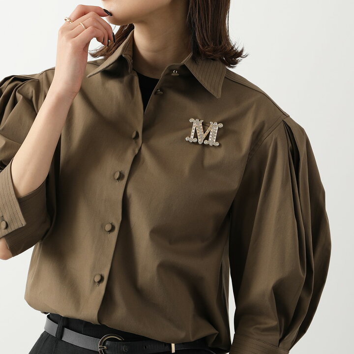 25SS新作 新品MaxMara クリスタルブローチ フローラル 