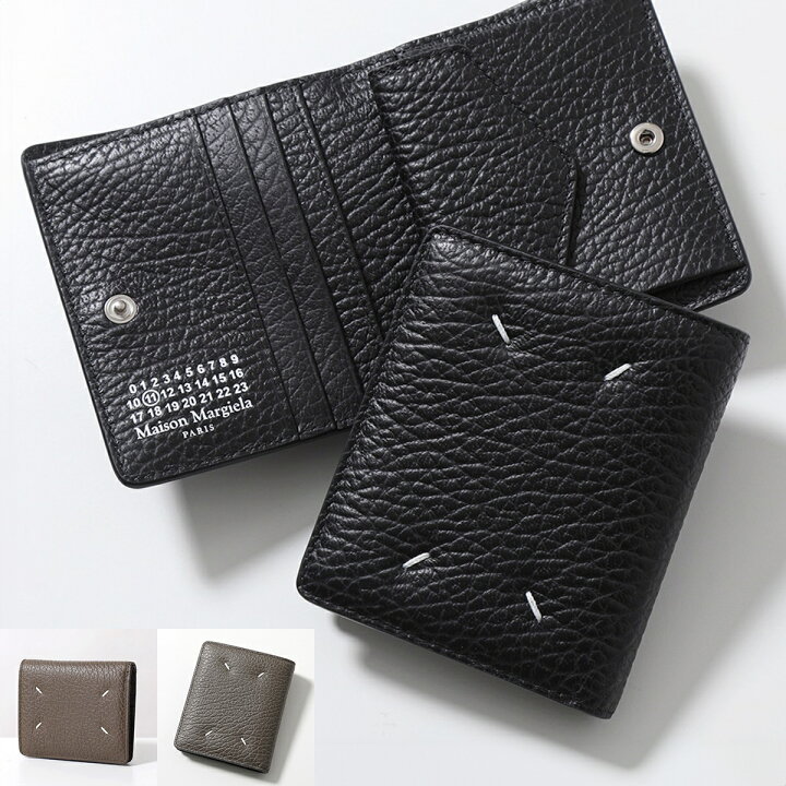 Maison Margiela◇2つ折り財布/レザー/BLK/メンズ/S55UI0115/使用感有  