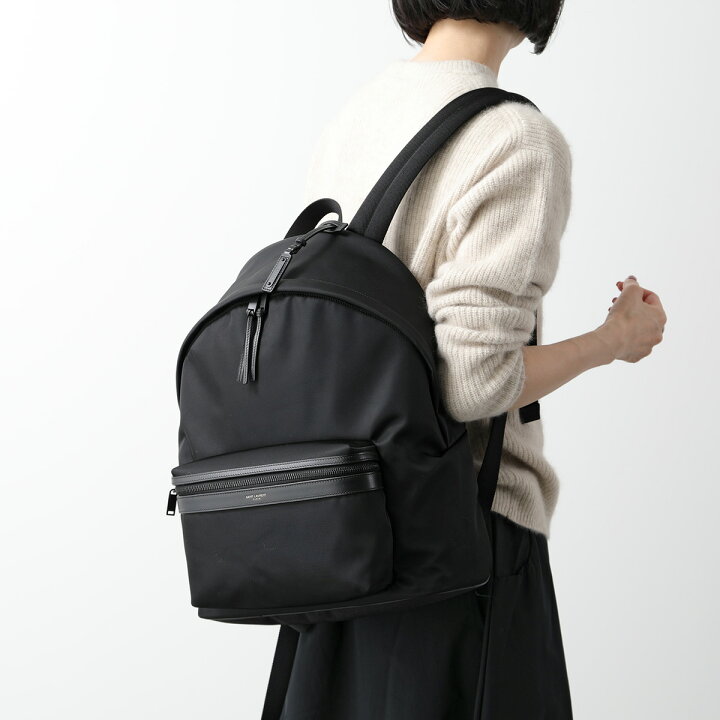 SAINTLAURENT サンローラン シティ トレッキング バックパック 黒 楽天  