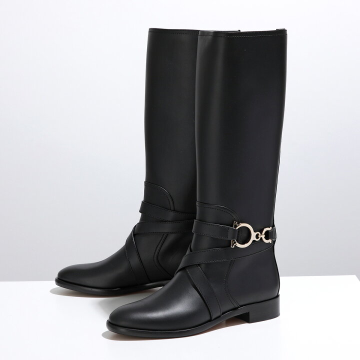 楽天市場】 FERRAGAMO フェラガモ ロングブーツ SARAH サラ 726392  