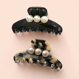 ALEXANDRE DE PARIS アレクサンドル ドゥ パリ ヘアクリップ ACCM-16920-04 レディース CLIP M 髪留め ヘアアクセサリー パール カラー5色