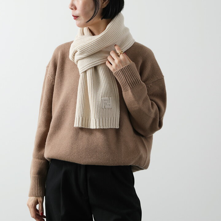 楽天市場】FENDI フェンディ マフラー FXT117 ASG2 レディース リブ  