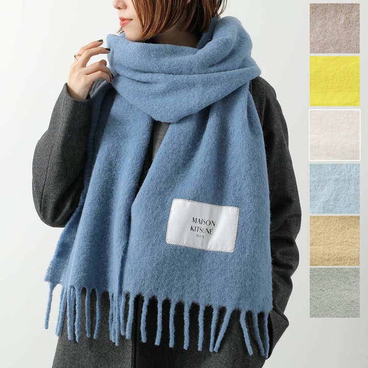 楽天市場】MAISON KITSUNE メゾンキツネ マフラー BABY ALPACA PLAIN 