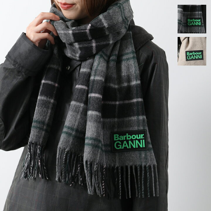 楽天市場】Barbour × GANNI バブアー ガニー コラボ マフラー LSC0455 