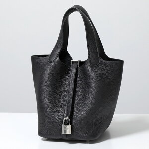 HERMES �G�����X �s�R�^�� PICOTIN LOCK PM 18 �s�R�^�����b�N H056289CK ���f�B�[�X �g�������N���}���X ���U�[ �n���h�o�b�O �J�f�i�t�� W���� �� NOIR/SV �m���[�� �u���b�N �V���o�[����