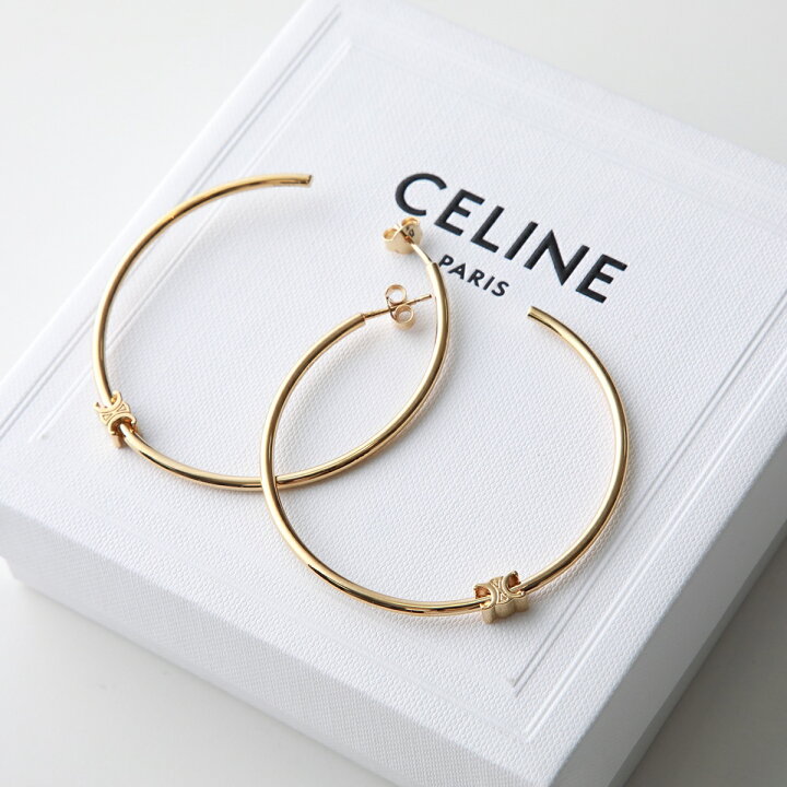 楽天市場】CELINE セリーヌ フープピアス Large Hoops ラージ 