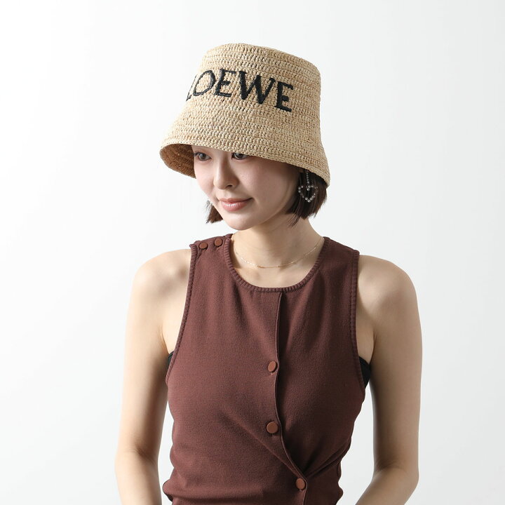 楽天市場】LOEWE ロエベ バケットハット BUCKET HAT RAFFIA LOGO 