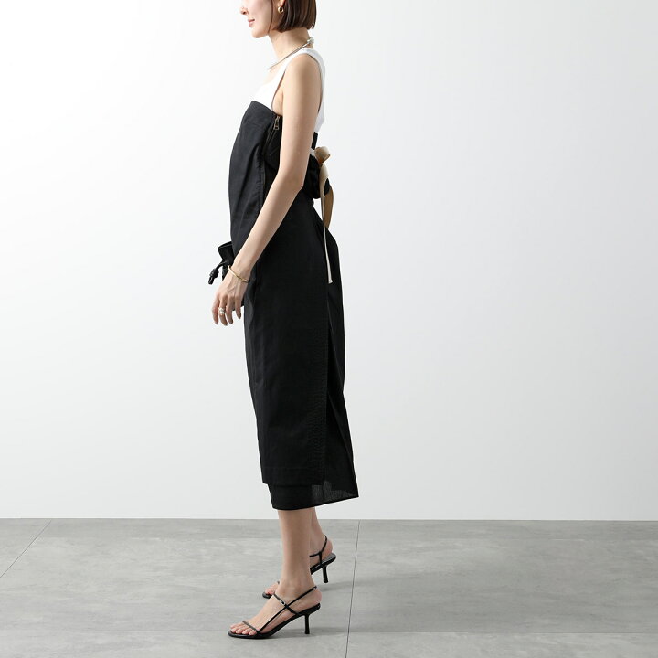 ヌメロヴェントゥーノ黒コットンワンピース N21(numero ventuno)(エヌ  