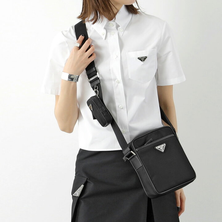 楽天市場】PRADA プラダ ショルダーバッグ TESSUTO+SAFFIAN 2VH112  