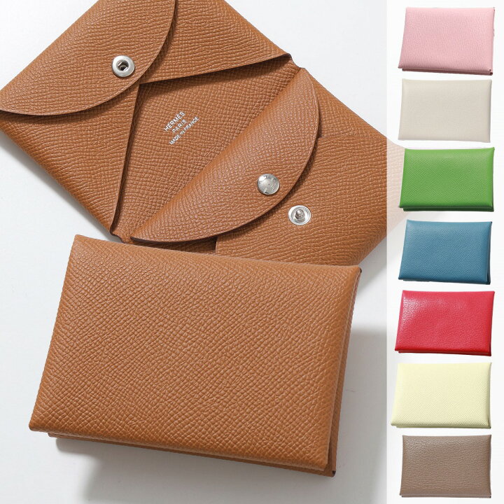 エルメス HERMES 美品 カルヴィ デュオ ヴォーエプソン カードケース  