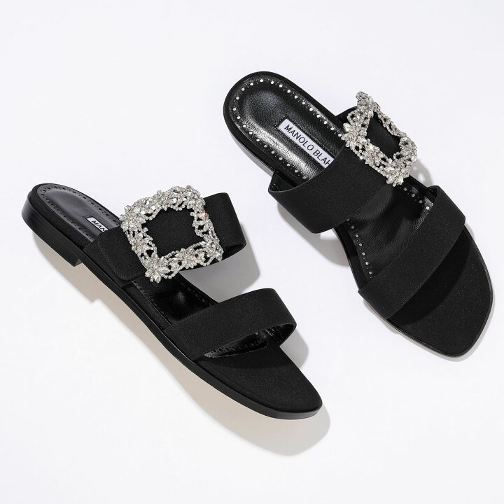 楽天市場】MANOLO BLAHNIK マノロブラニク サンダル TITUBAFLAT JEWEL 
