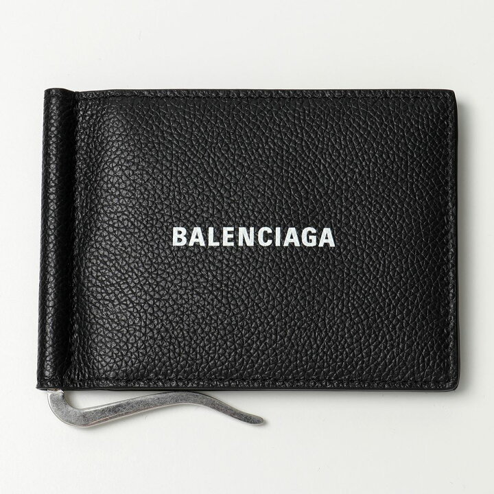 バレンシアガ BALENCIAGA マネークリップ付き 二つ折り 財布 クロコ 型  
