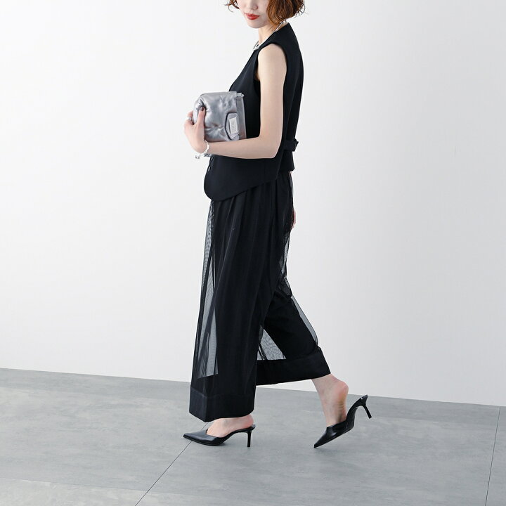 楽天市場】UN-SOPHIE アンソフィー ワイドパンツ TULLE WIDE PANTS 