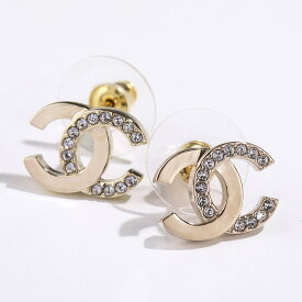 CHANEL シャネル ピアス ABF249 B19807 レディース ココマーク CCマーク メタル ラインストーン装飾 スタッド NAFAL