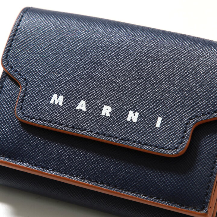 楽天市場】MARNI マルニ 三つ折り財布 PFMO0125U0 LV520 メンズ ロゴ 