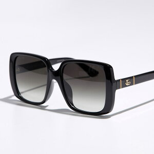 GUCCI �O�b�` �T���O���X GG0632SA ���f�B�[�X �X�N�G�A�^ �A�W�A���t�B�b�g ���^�����S �t������ �Z���t���[�� 001/BLACK-BLACK-GREY