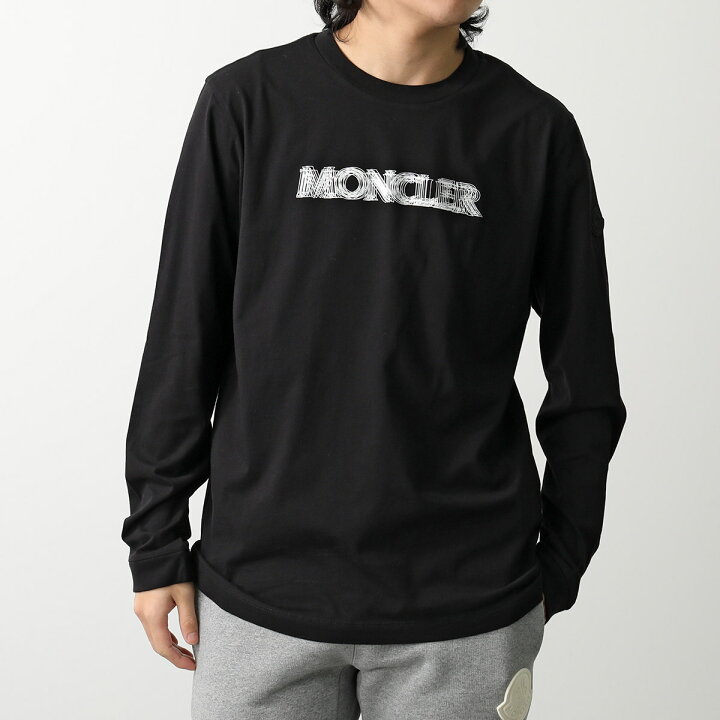 MONCLER モンクレール 左袖ロゴ Tシャツ ブラック スリムフィット M 